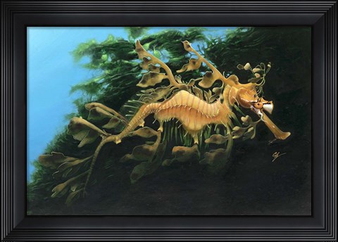 Framed Leafly Sea Dragon Print