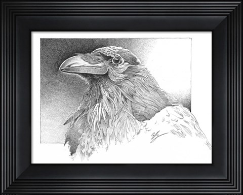 Framed Ravens Head Print