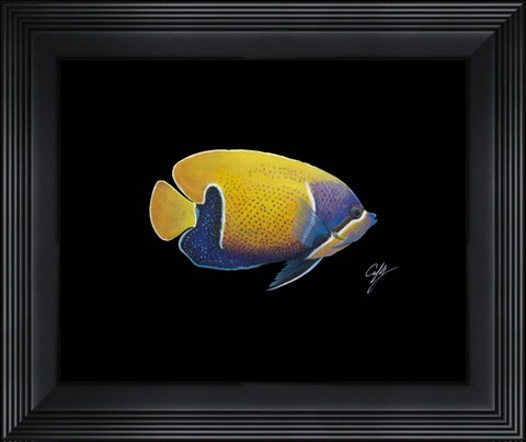 Framed Blue Girdled Angel Print