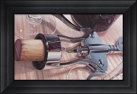 Framed Wine Opener Print