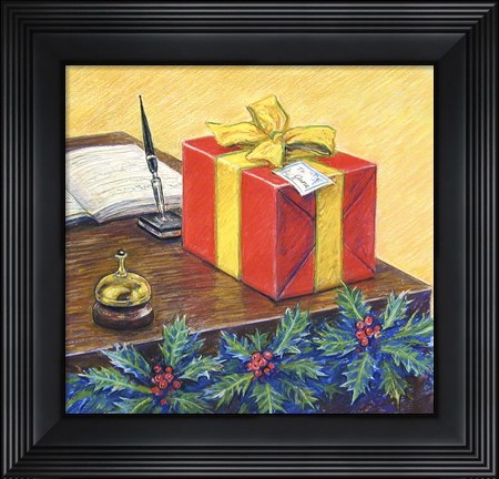 Framed Christmas Package Print