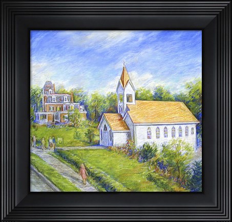Framed Country Church Print