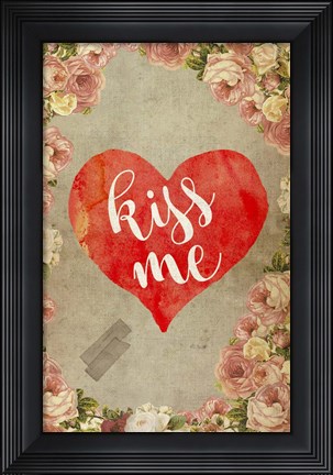 Framed Kiss Me Print