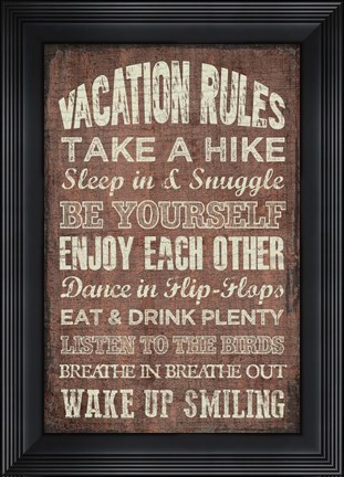 Framed Vaca Rules Print