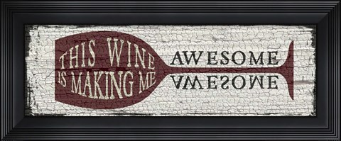 Framed Wine Sign I Print