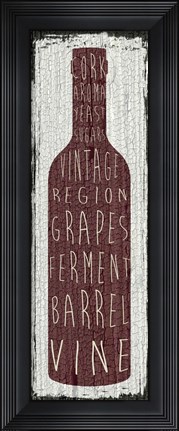 Framed Wine Sign IV Print
