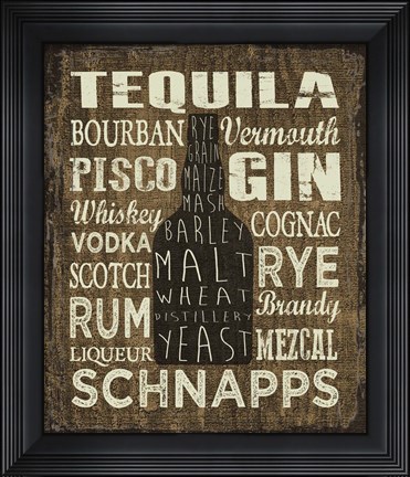 Framed Liquor Sign III Print