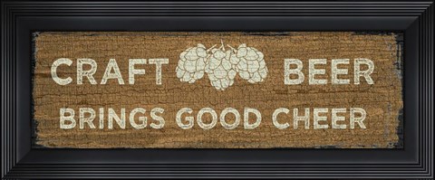 Framed Craft Beer Sign I Print