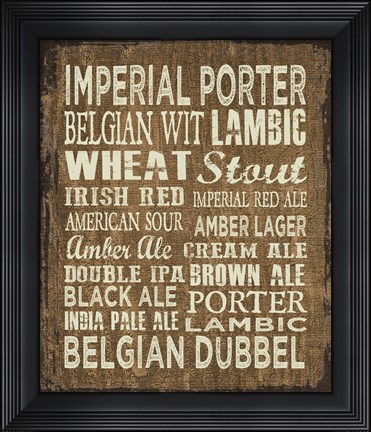 Framed Craft Beer Sign II Print