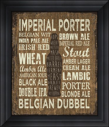 Framed Craft Beer Sign III Print