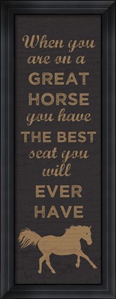 Framed Best Seat Print