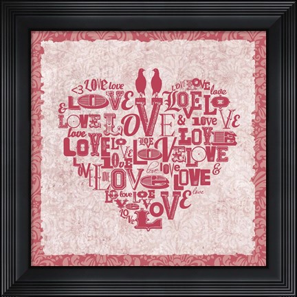 Framed Love Heart Print
