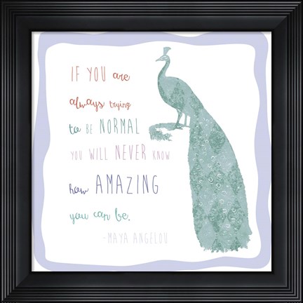 Framed Peacock2 Print