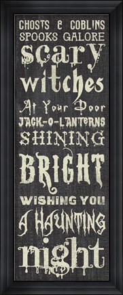 Framed Halloween Sign Print