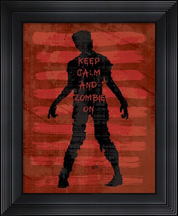Framed Calm Zombie Print