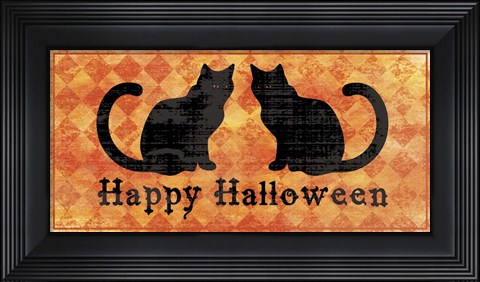 Framed Cats - Happy Halloween Print