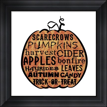 Framed Pumpkin 1 Print