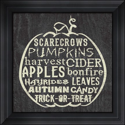 Framed Pumpkin 2 Print