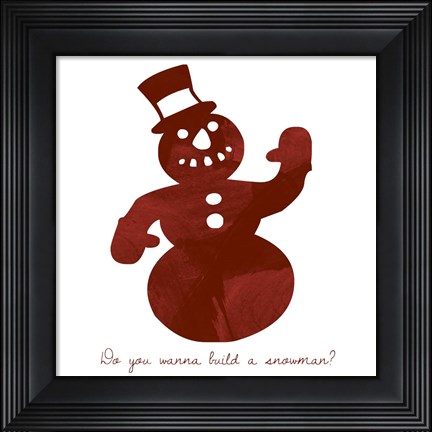 Framed Snowman Print