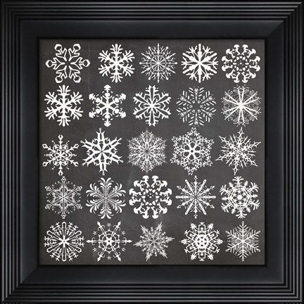 Framed Christmas Chalk 2 Print