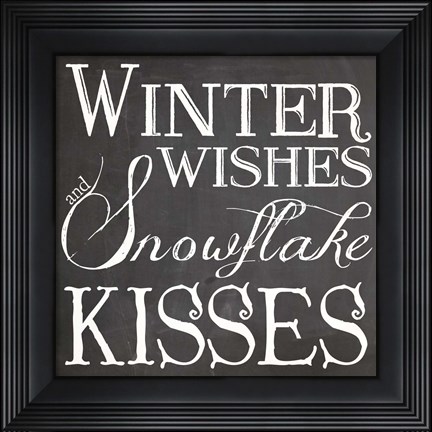 Framed Christmas Chalk 5 Print