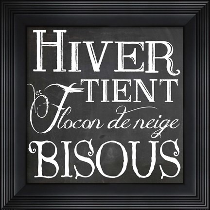 Framed Christmas Chalk 5 Print