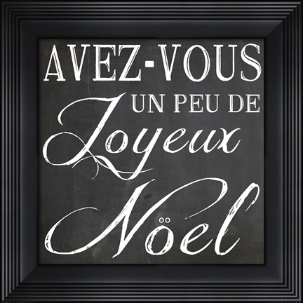 Framed Christmas Chalk 6 French Print
