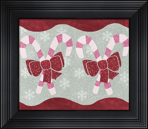 Framed Candy Canes Print