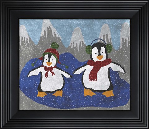 Framed Penguins Print
