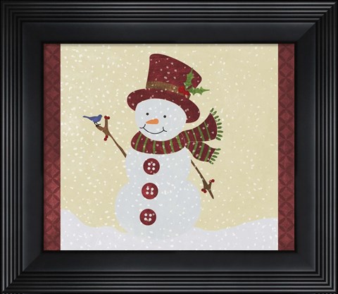 Framed Snowman Print