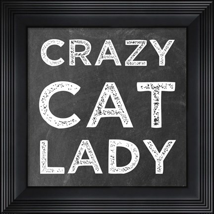 Framed Crazy Cat Print