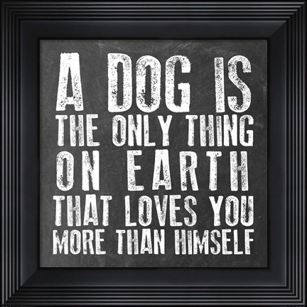 Framed Dog Love Print