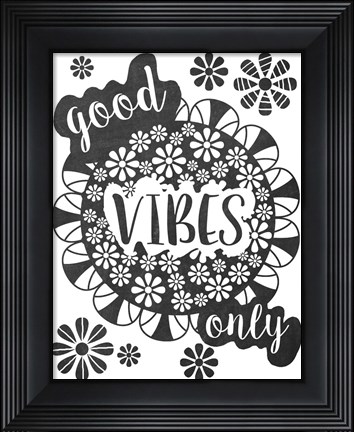 Framed Good Vibes Print