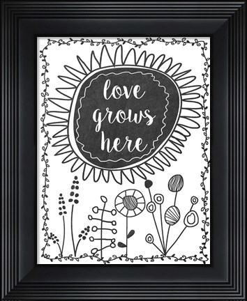 Framed Love Grows Print