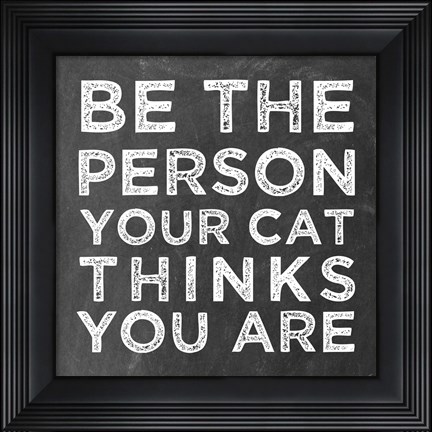 Framed Person Cat Print