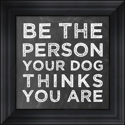 Framed Person Dog Print