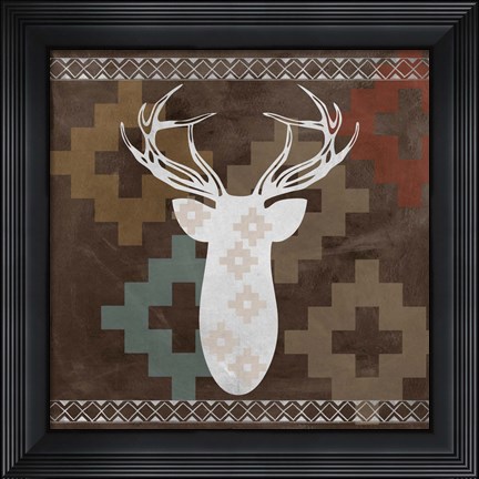 Framed Deer Rack Print