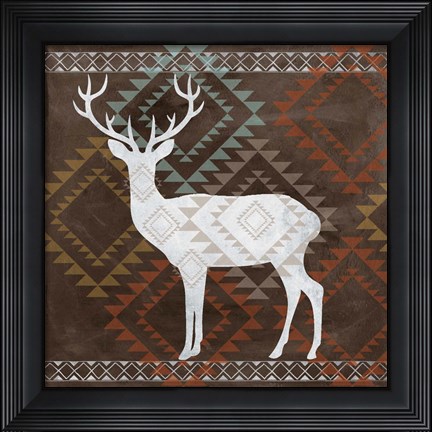 Framed Deer Silhouette Print