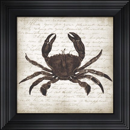 Framed Crab I Print