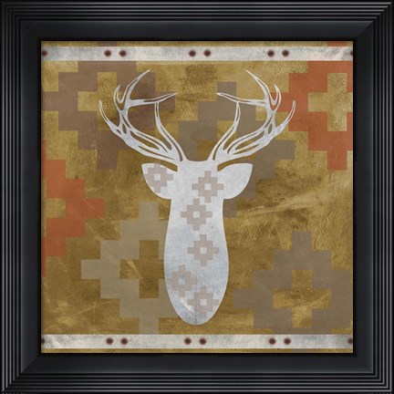Framed Deer Rack Print