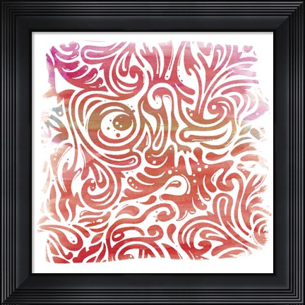 Framed Watercolor Pattern 2 Print