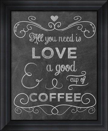 Framed Love Coffee Print