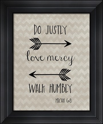 Framed Do Justly Print