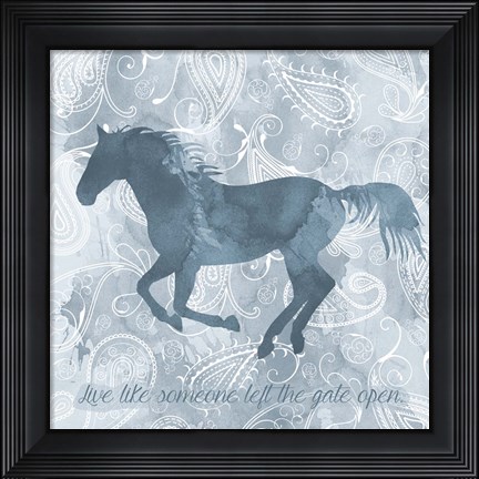 Framed Horse Live Print