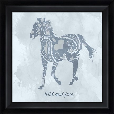 Framed Horse Wild Print