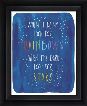 Framed Rain-Stars Print