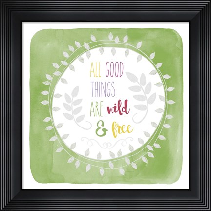 Framed Wild &amp; Free Print