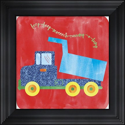 Framed Dump Truck Print