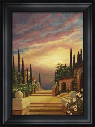 Framed Patio Il Tramonto Print