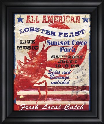 Framed All American Lobster Print
